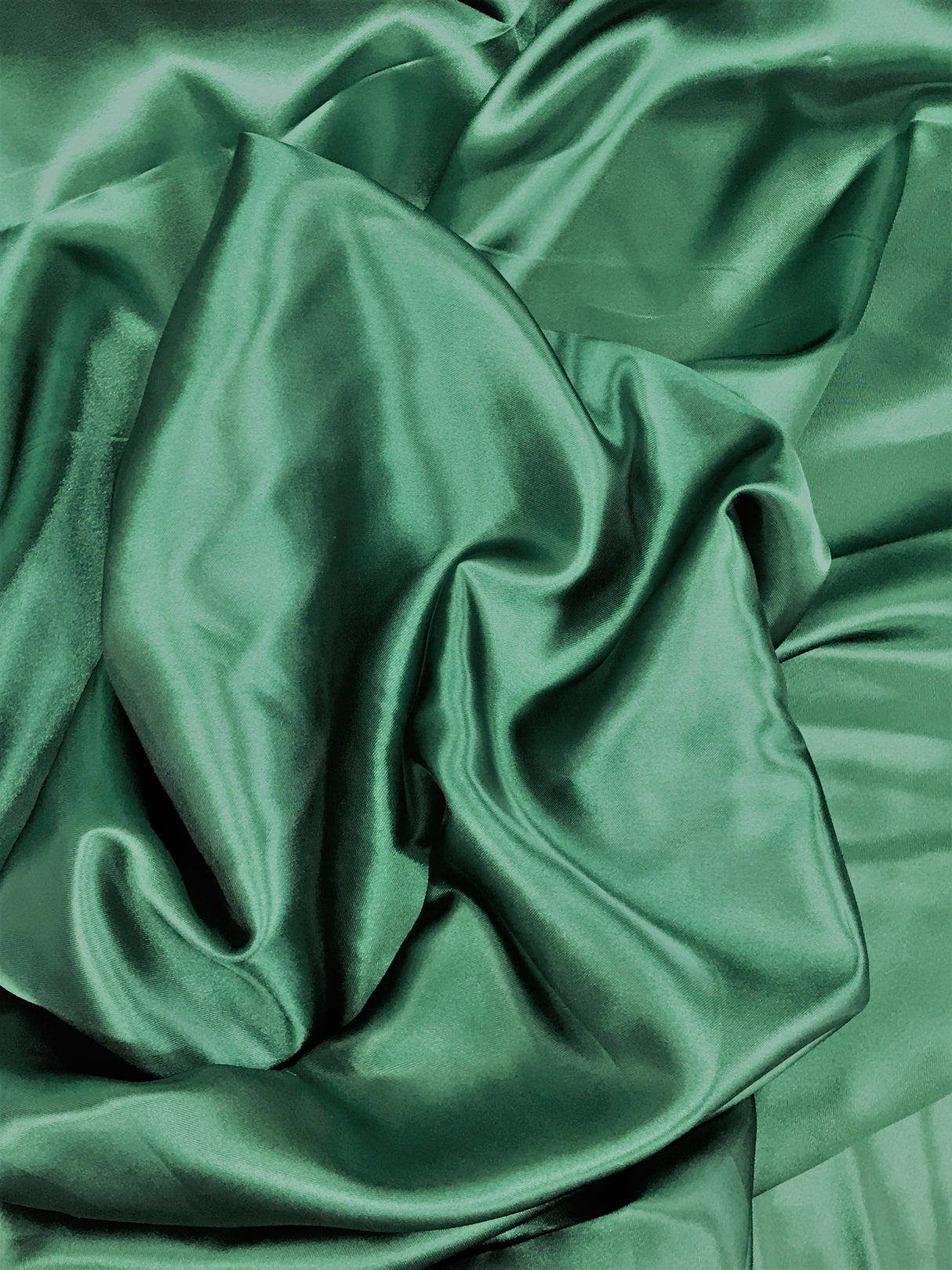 Hunter Green Medium Satin Polyester Fabric - Hunter Green, Satin, 58"-60" Width
