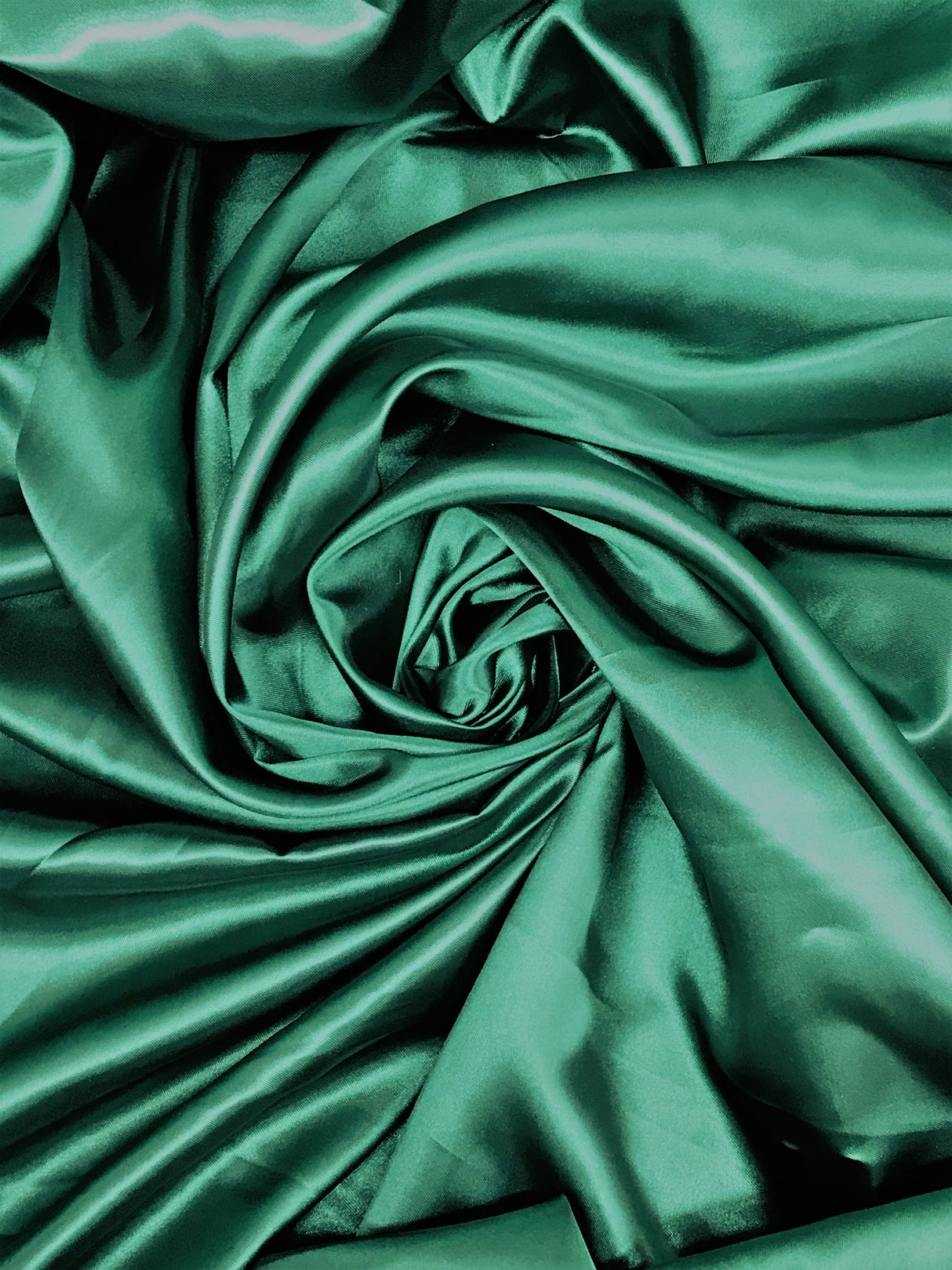 Hunter Green Medium Satin Polyester Fabric - Hunter Green, Satin, 58"-60" Width