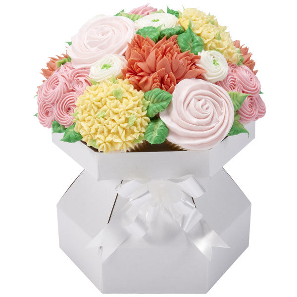 Cupcake Bouquet Display with coordinating Box – Holds 12 Cupcakes