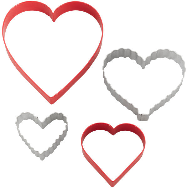 Wilton Nesting Heart-Shaped Cookie Cutters, 4-Piece Set ruffled
