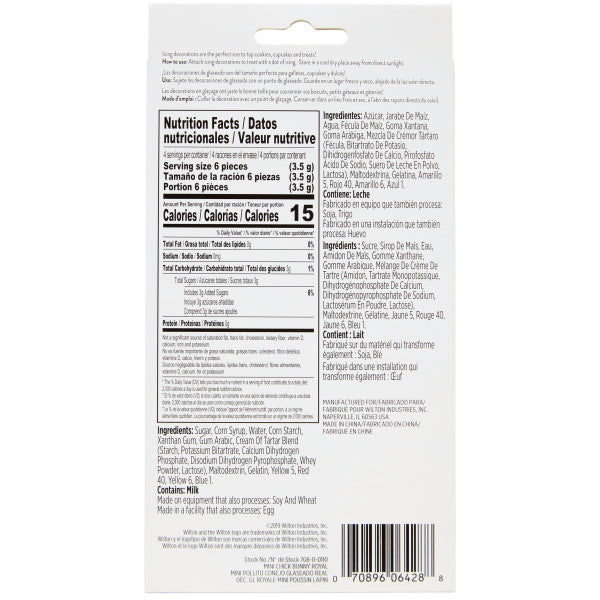Wilton Easter Chicks and Bunnies Icing Decorations – 24 Count
