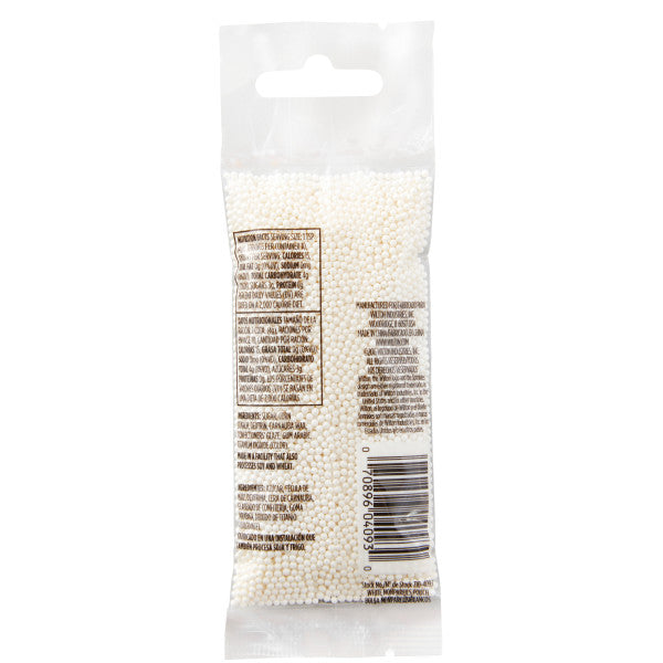 Wilton Pearlized White Nonpareils Sprinkles Pouch – 1.4 oz.