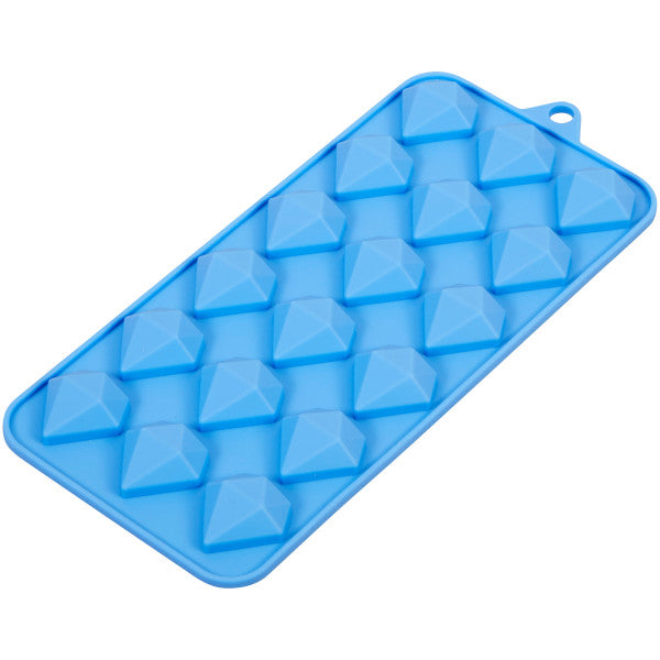 Wilton Diamond Silicone Candy Mold – Blue 18-Cavity