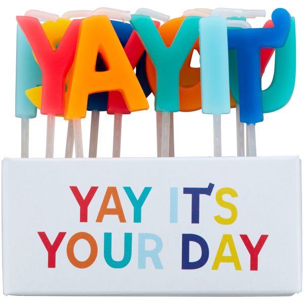 Wilton “Yay It's Your Day" Birthday Candle Pick Set, 13-Count