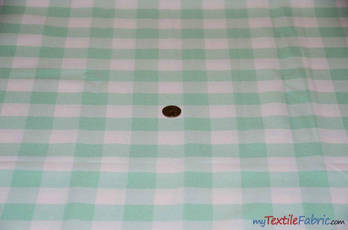 Picnic Checkers Polyester Fabric - Gingham Checkered, 1" X 1", 58/60" Width (1 Yard)