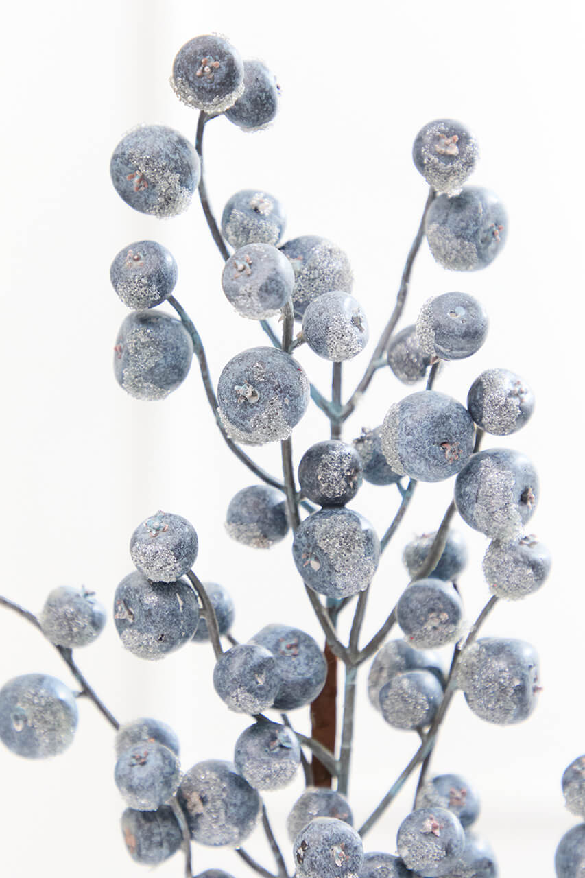 28" Iced Blue Berry Spray Weather Resistant