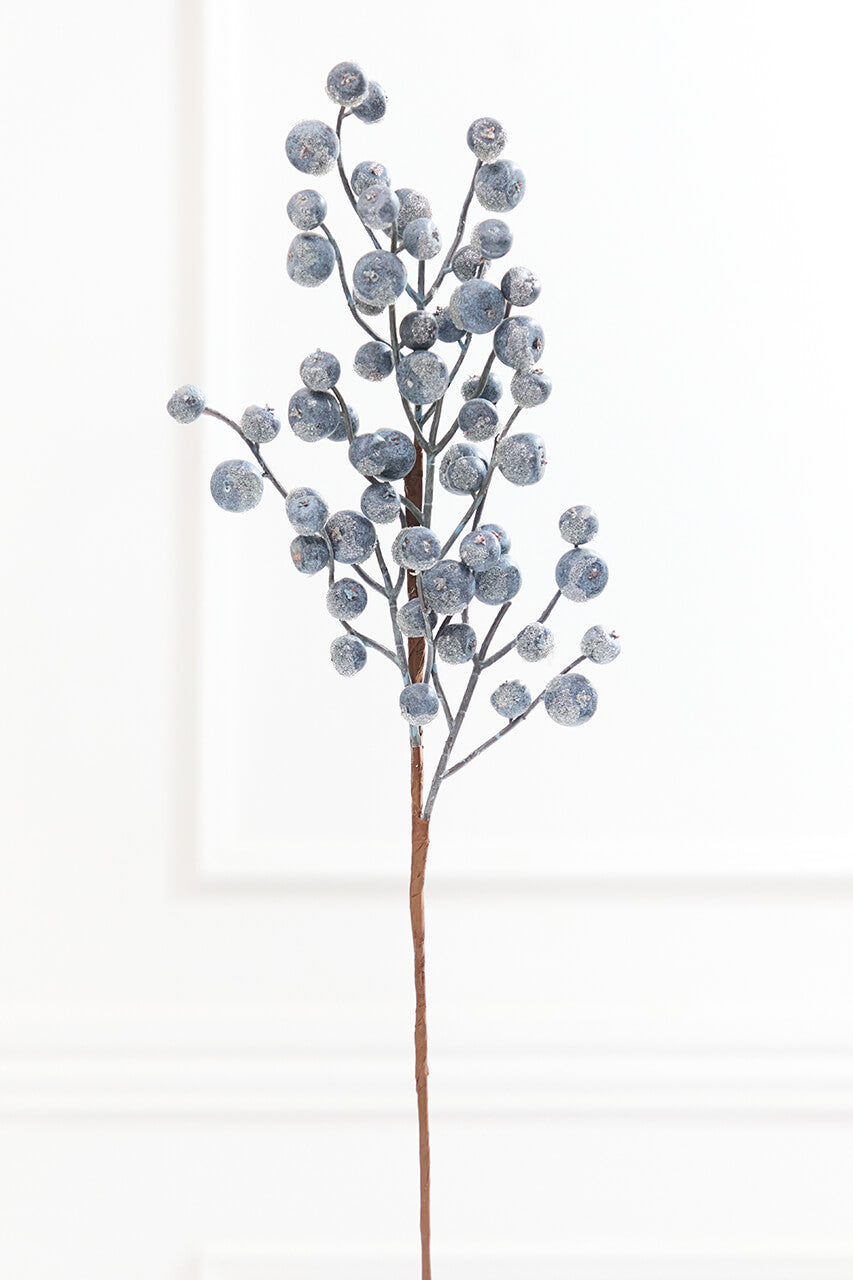 28" Iced Blue Berry Spray Weather Resistant