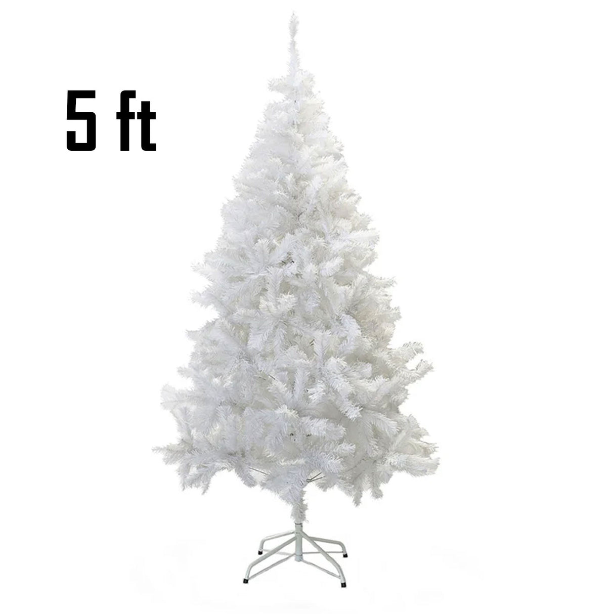 White Classic Pine Artificial Christmas Tree with Metal Stand