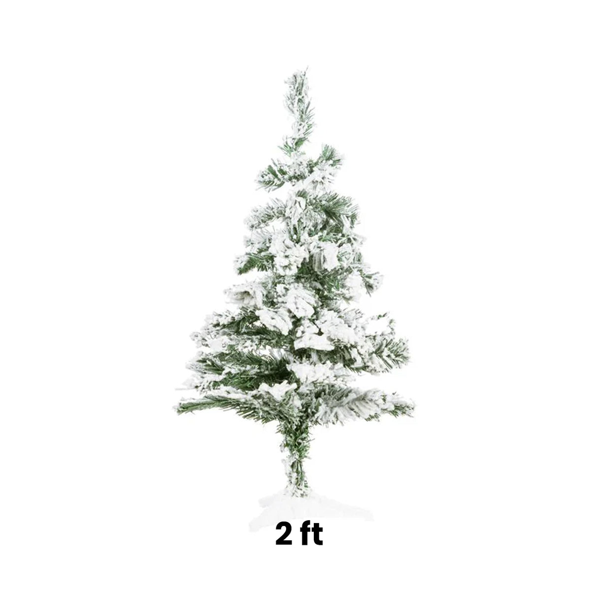 2 ft. Snow Flocked Tabletop Christmas Tree with Stand