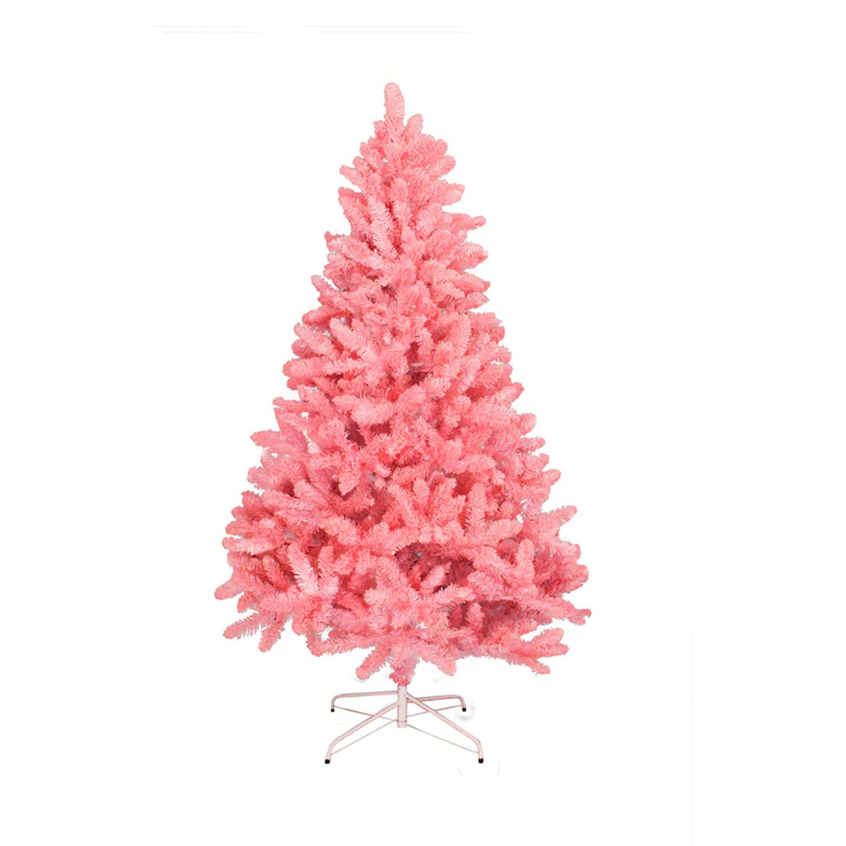 6 ft. Light Pink Flocked Kodiak Christmas Tree with Metal Stand