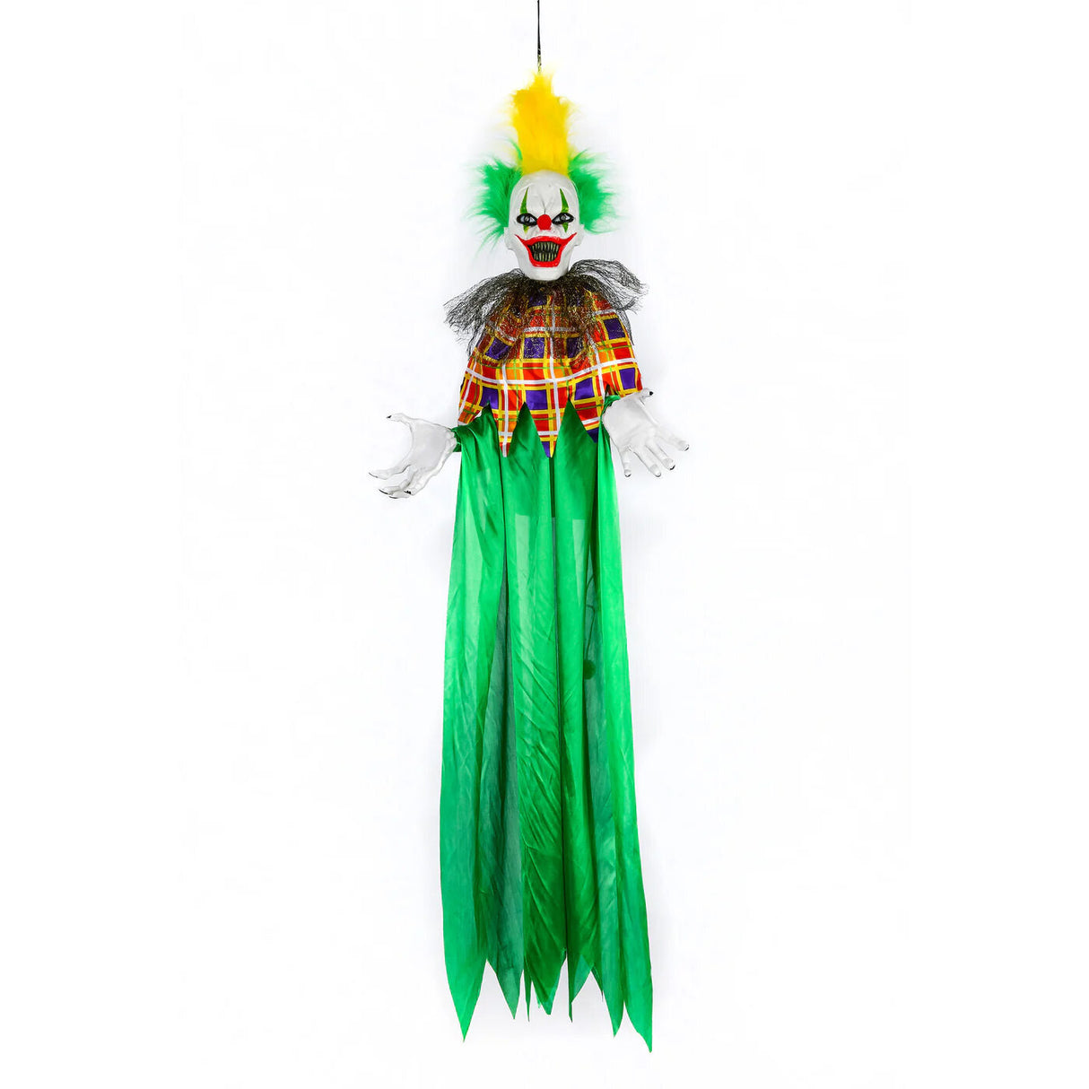 39 in Animated Hanging Scary Clown Halloween LED Decor