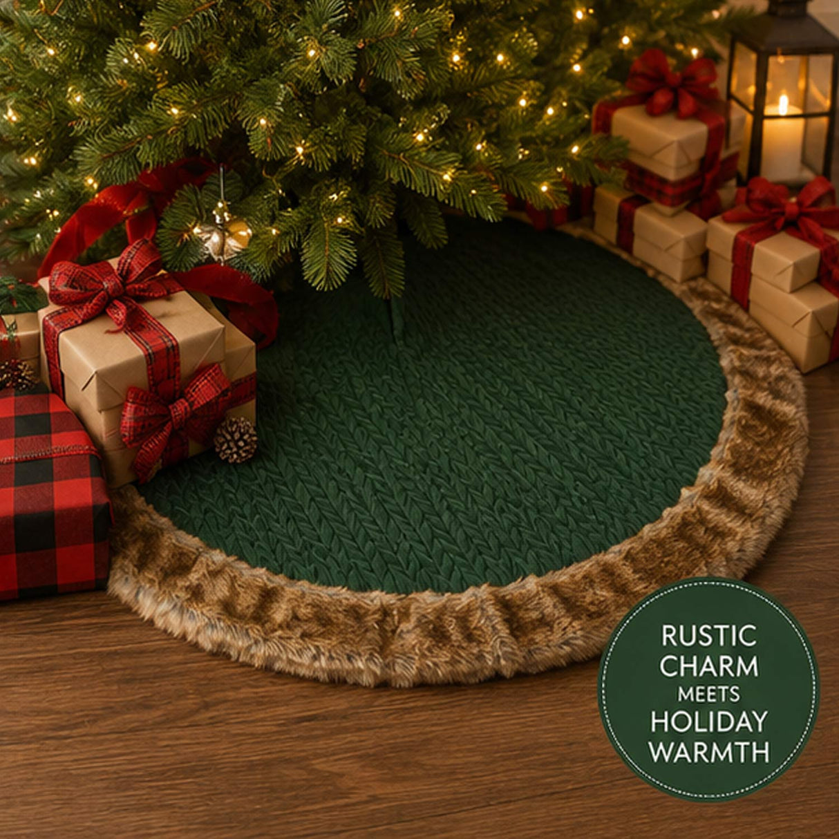 Rural Homestead Collection Quilted Tree Skirt 52 Inches Wide