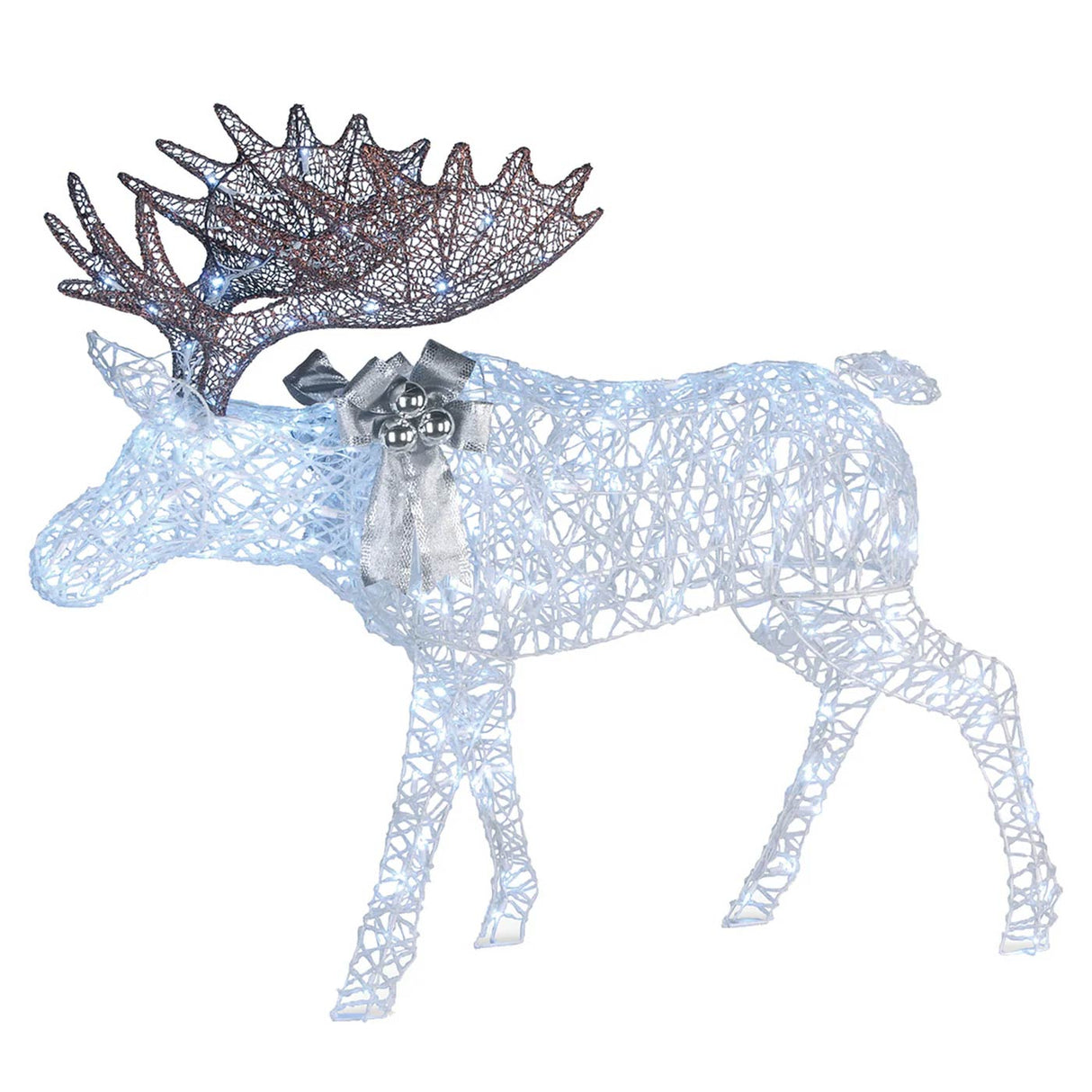 50IN Pre Lit Moose Decoration with Cool White LED Lights