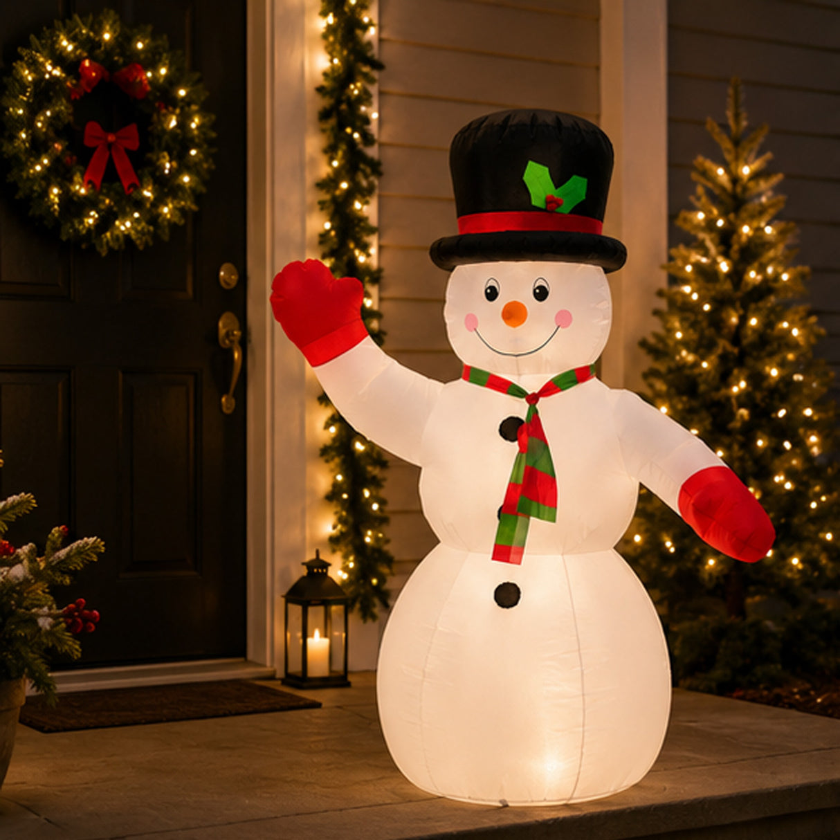 8 FT Inflatable Pre-Lit Snowman Plug-In