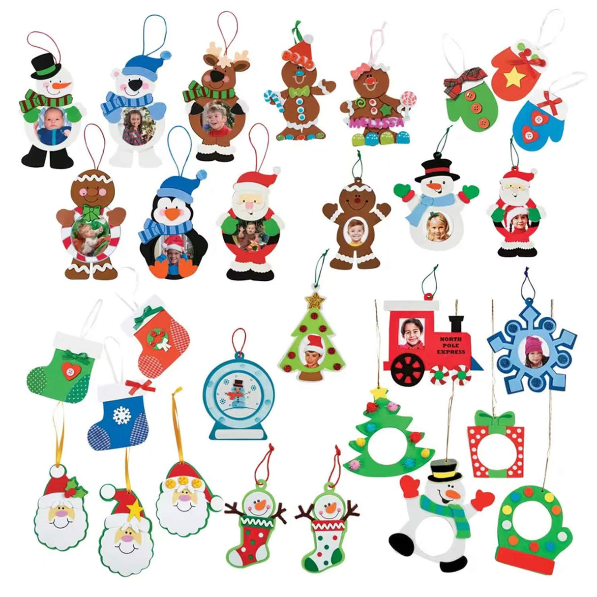 Bulk Christmas Ornament Craft Kit Assortment Makes 108