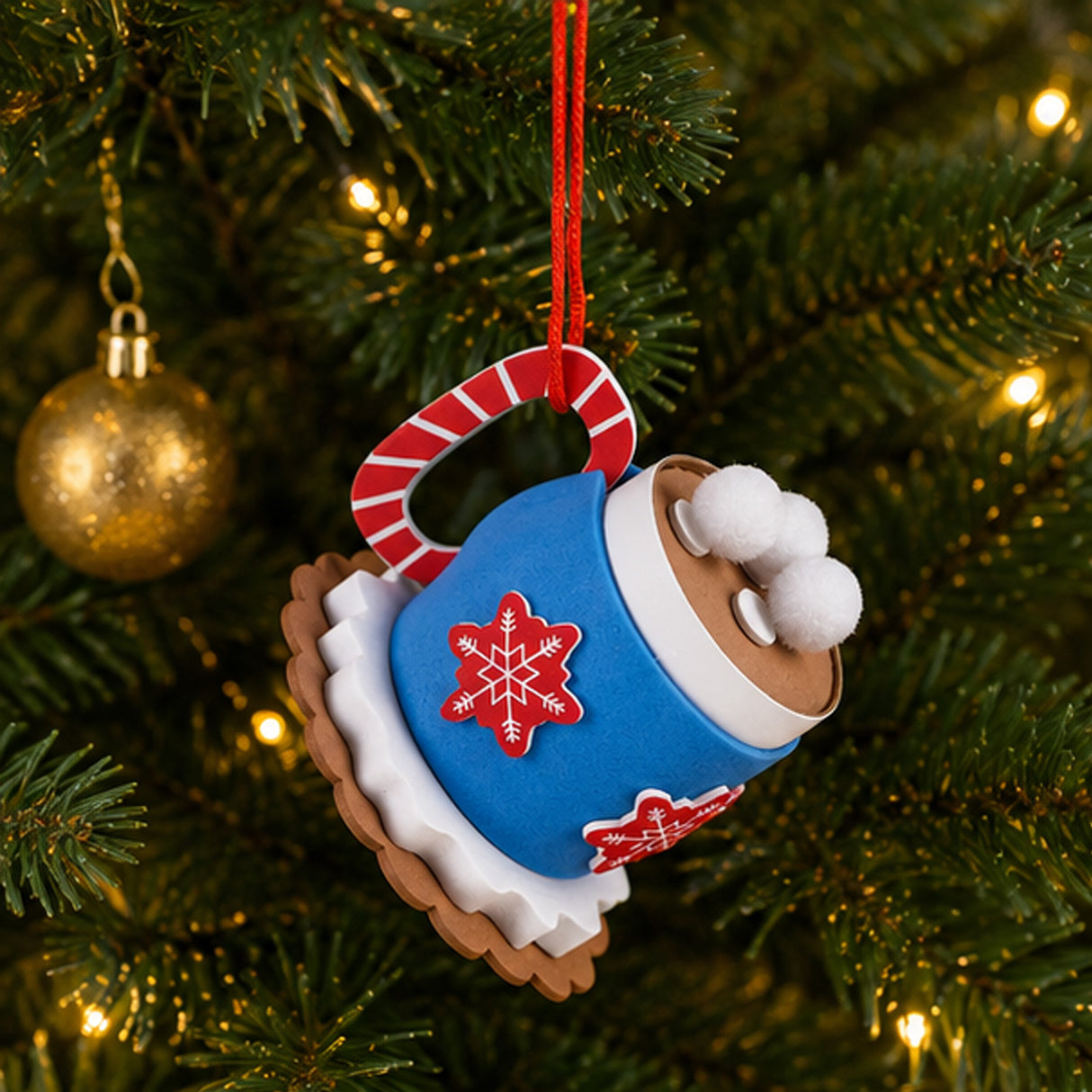 3D Hot Cocoa Christmas Ornament Craft Kit Makes 12