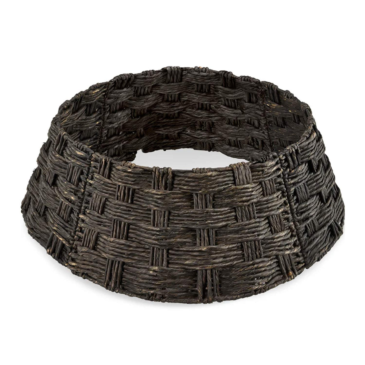 36in Woven Hyacinth Christmas Tree Collar Basket Base Cover