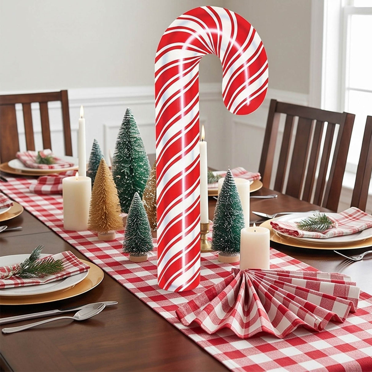 27 Inch Christmas Candy Cane Cutout Wall Decoration