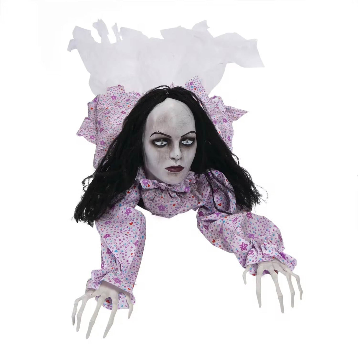 5 Ft Animated Crawling Creepy Woman Halloween Decoration