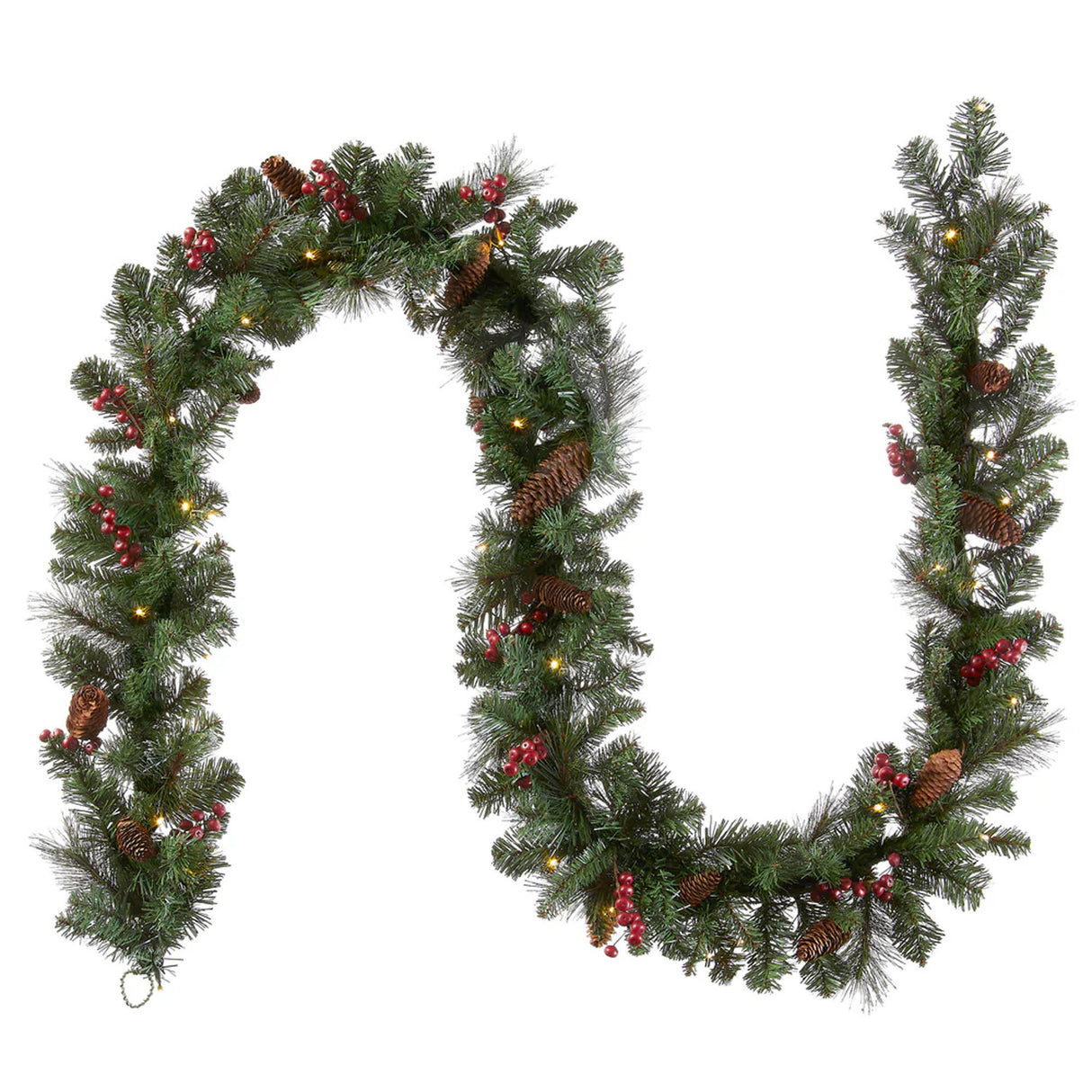 9FT Pre Lit Crestwood Spruce Garland with Clear Lights