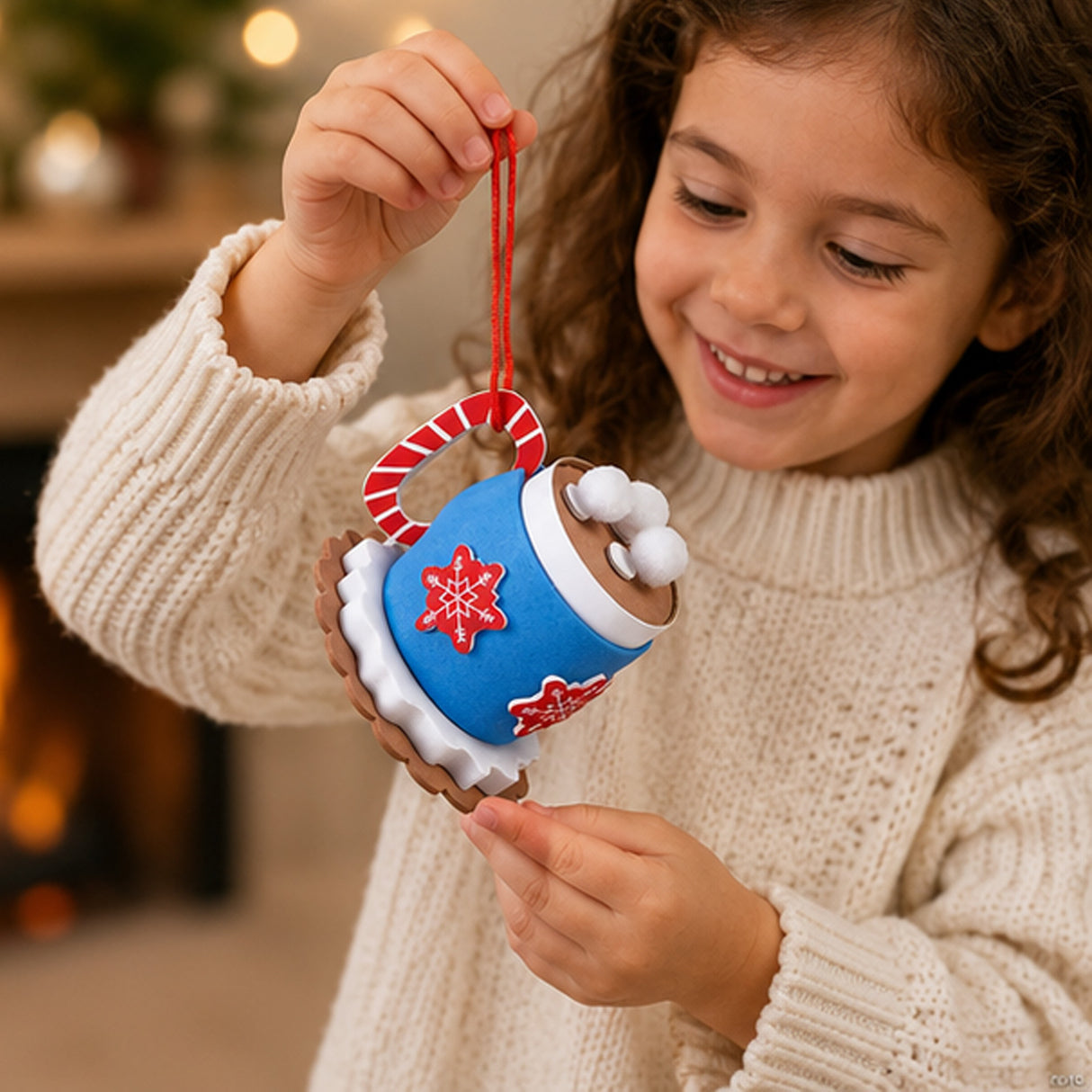3D Hot Cocoa Christmas Ornament Craft Kit Makes 12