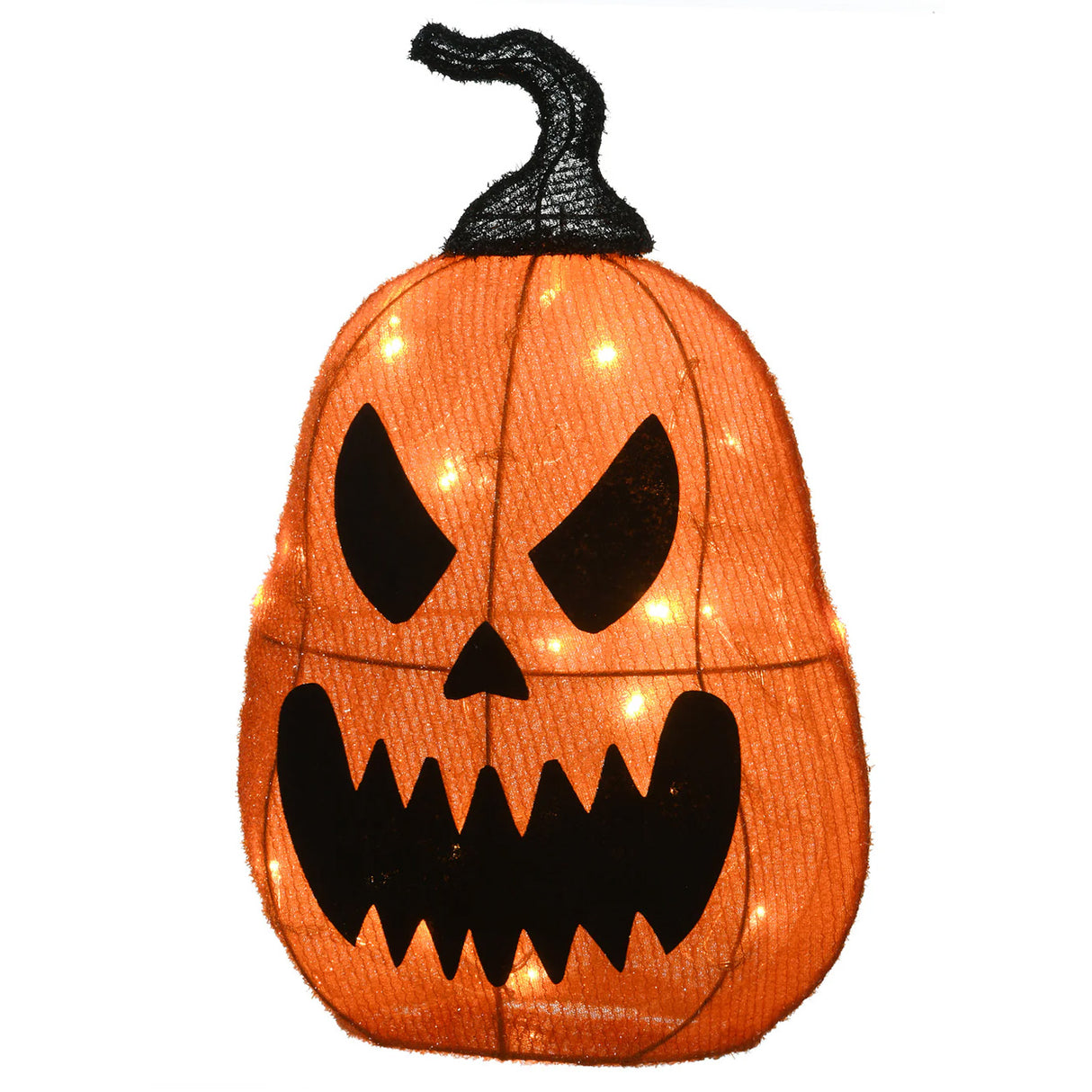 16IN Pre-Lit Scary Jack-O-Lantern Outdoor Halloween LED Decoration