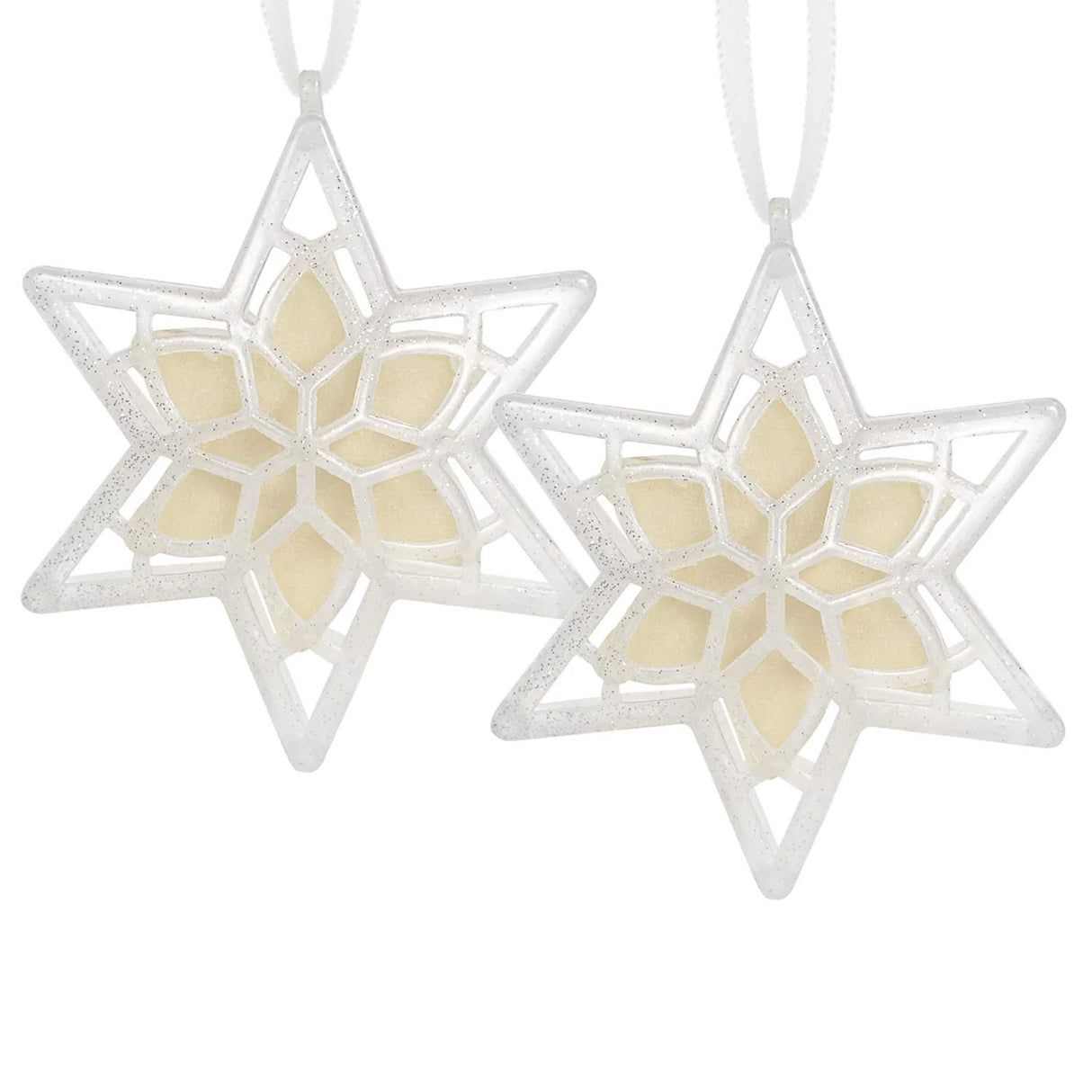 Pack of 2 Scentsicles, Scented Star Ornament, White Winter Fir