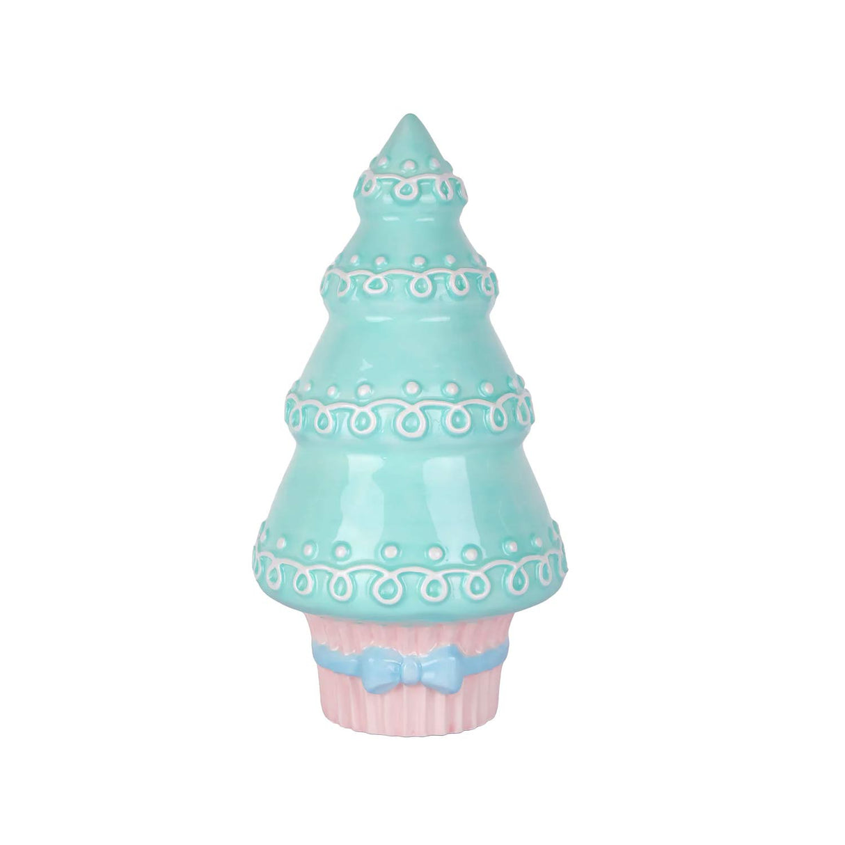 8.5IN Christmas Tree Cupcake Ceramic Table Decor