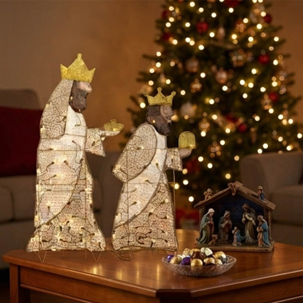 42IN Three Wisemen LED Lighted Christmas Decoration Set Plug-In