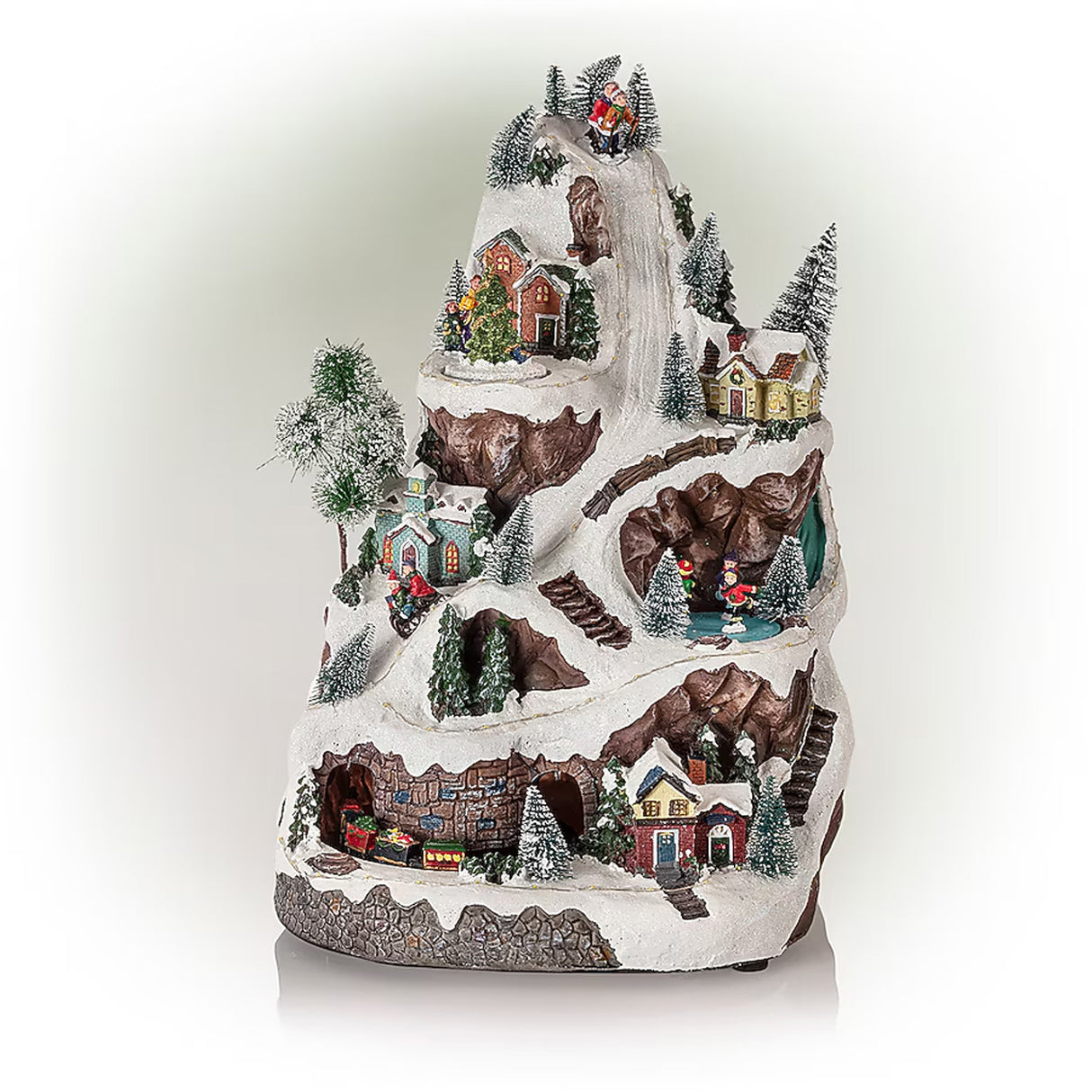 Alpine 18 Inch Musical Lighted Winter Wonderland Holiday Figurine