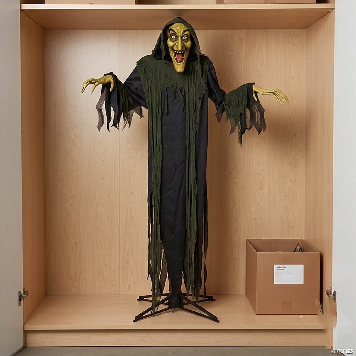 6 Ft Hanging Scary Witch Animated Prop Halloween Decoration
