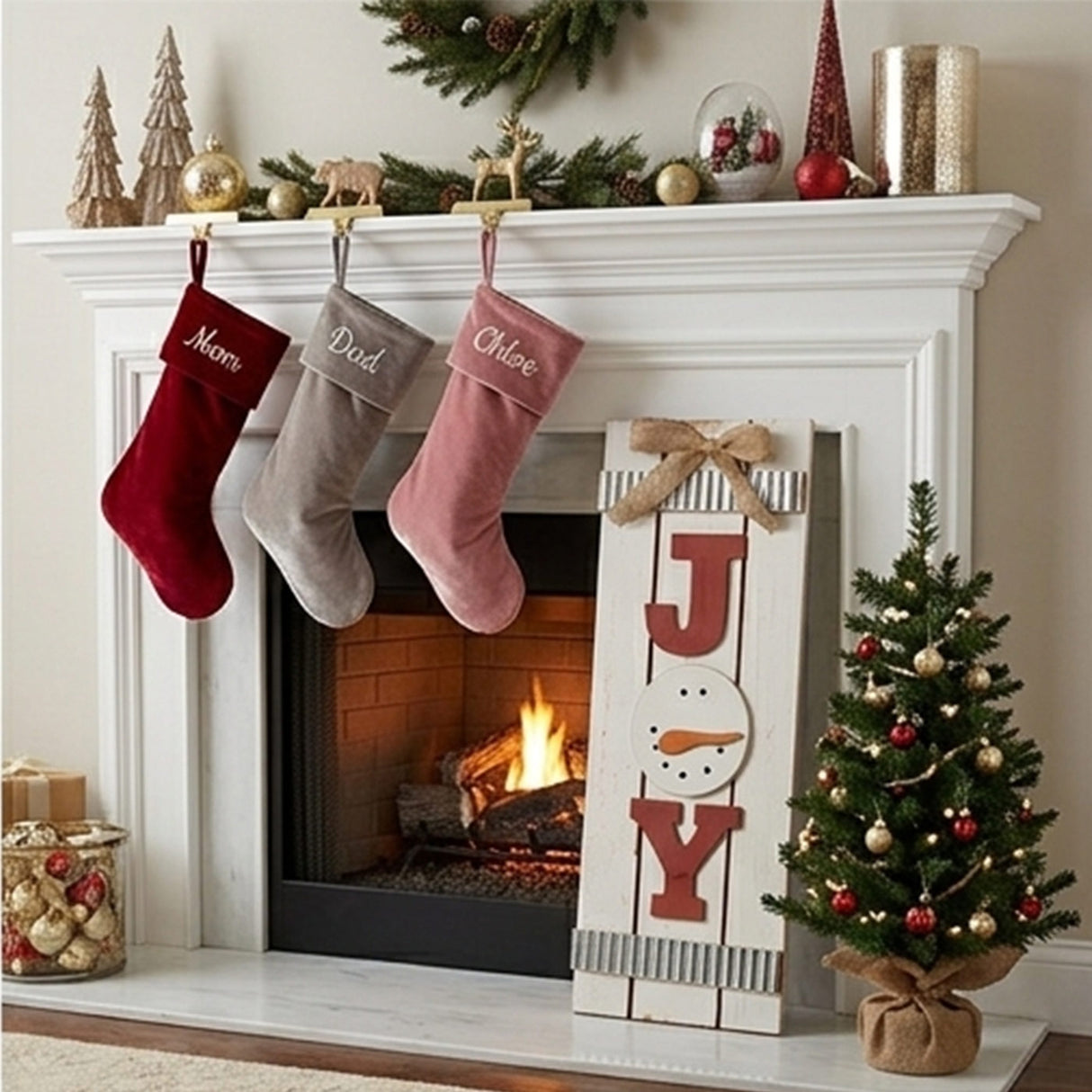 18IN JOY Snowman Wall Art Christmas Sign