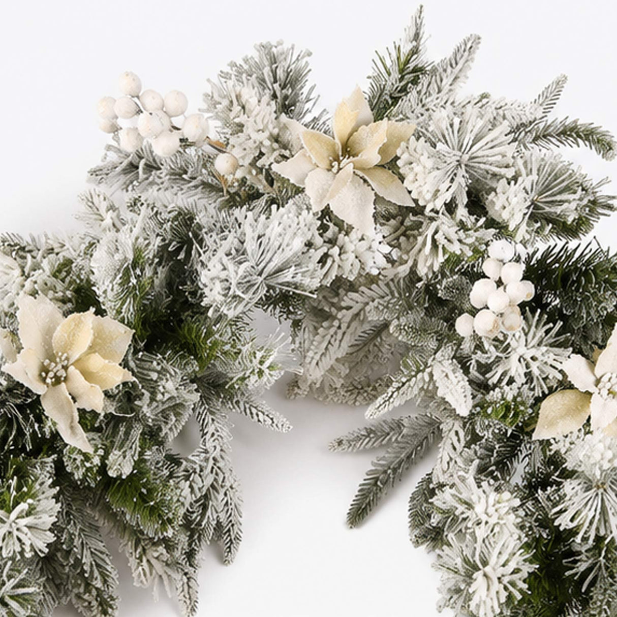 Pre-Lit Colonial Fir Garland with Clear Lights, 9 Foot (Plug-In)