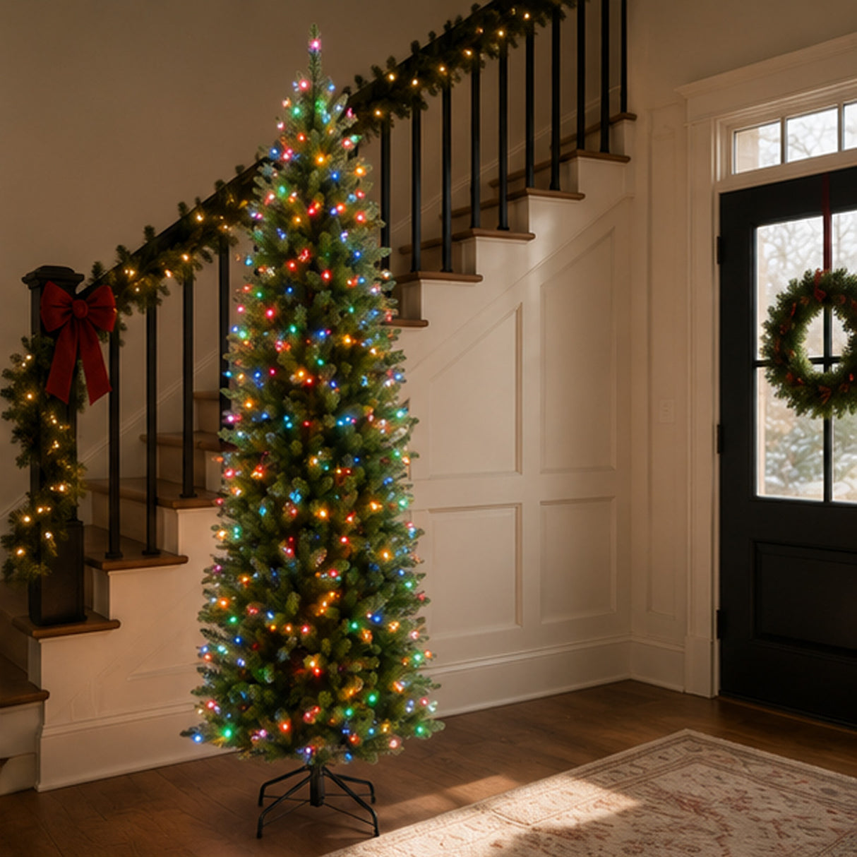 10ft Kingswood Fir Pencil Slim Artificial Christmas Tree (Unlit)