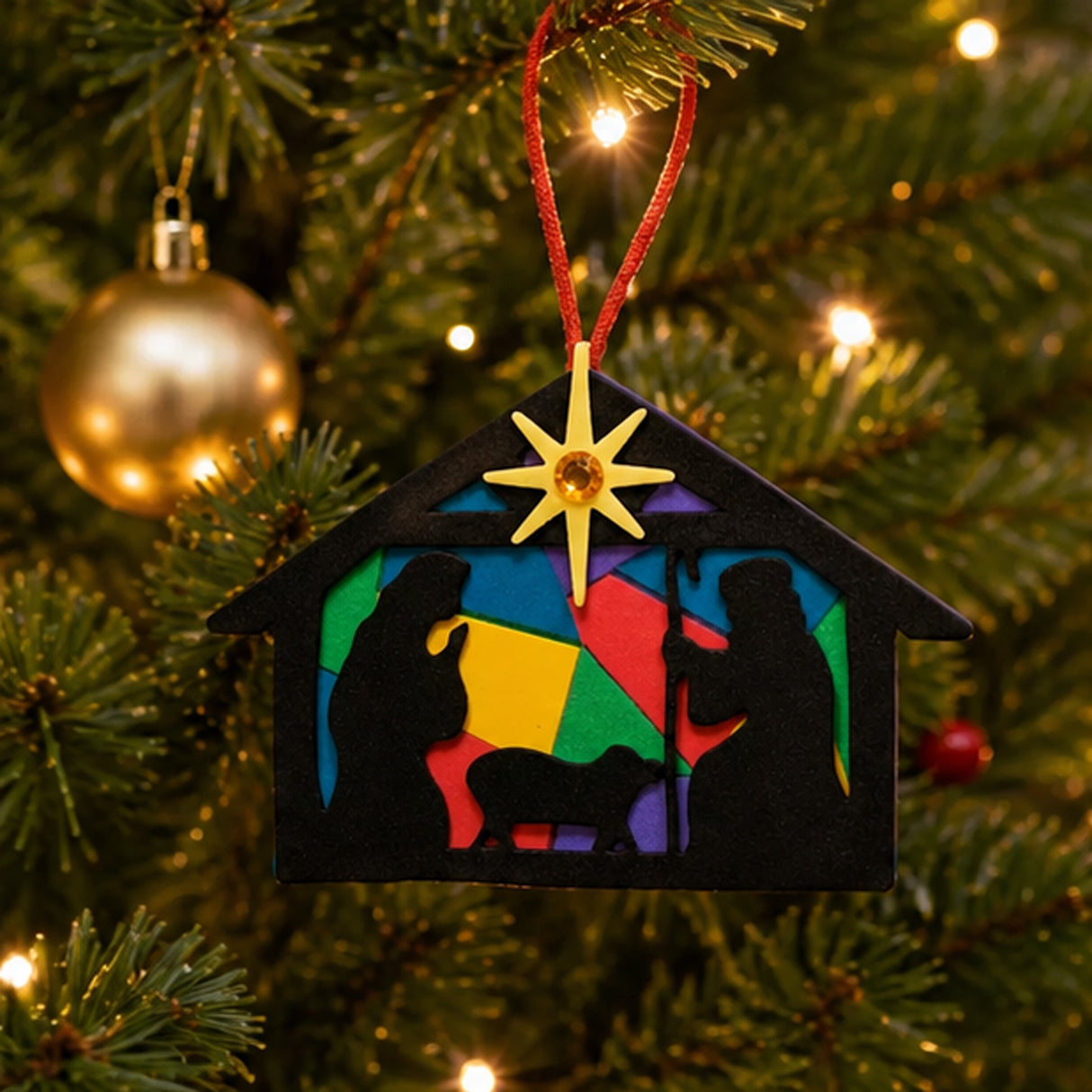 Nativity Silhouette Christmas Ornament Craft Kit 12 Pack