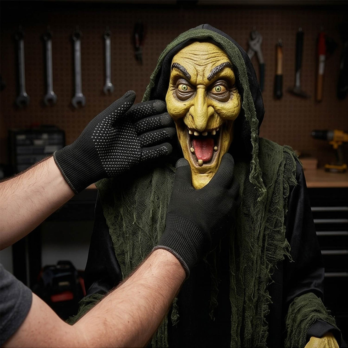 6 Ft Hanging Scary Witch Animated Prop Halloween Decoration