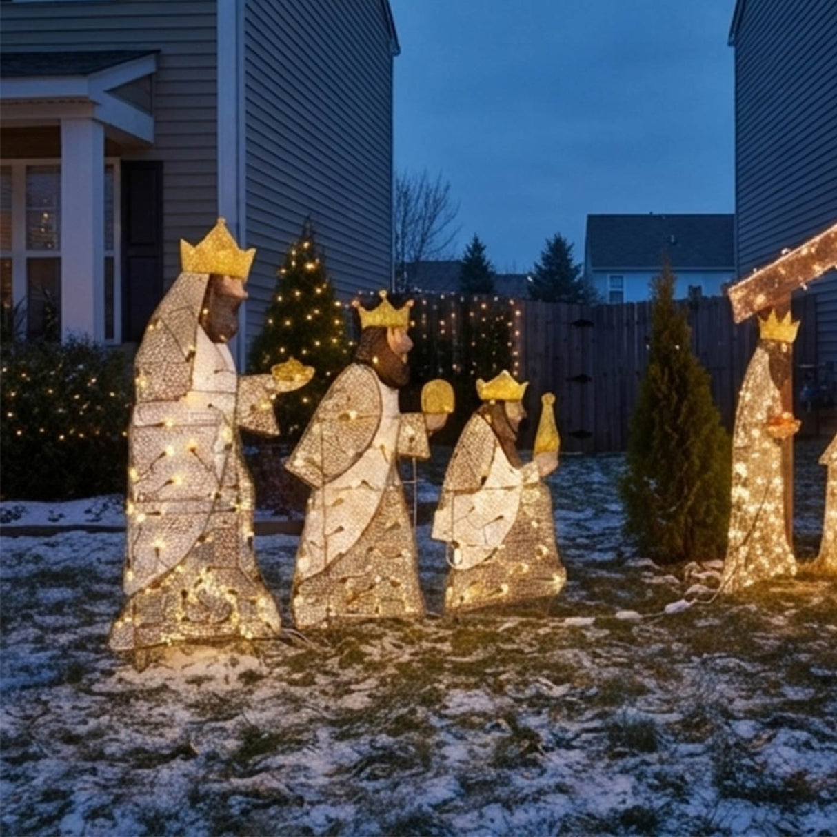 42IN Three Wisemen LED Lighted Christmas Decoration Set Plug-In