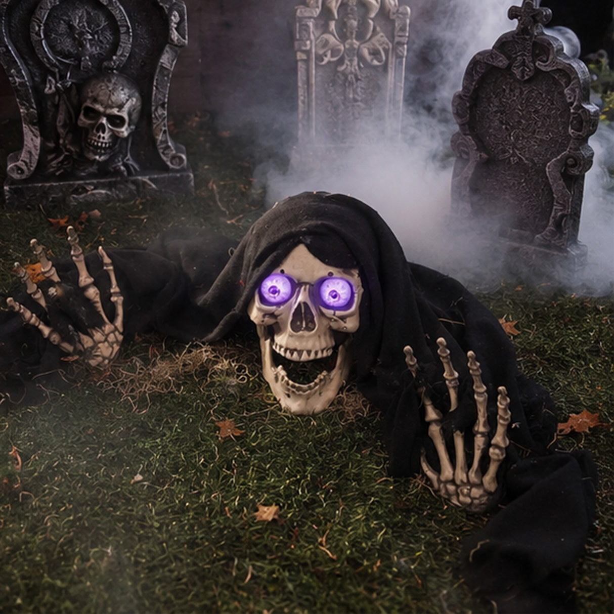 18" LED Spooky Skeleton Groundbreaker Plastic Halloween Decoration