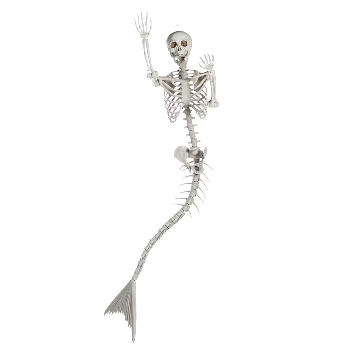 6 Ft. Life-Size Mermaid Skeleton Plastic Halloween Decoration