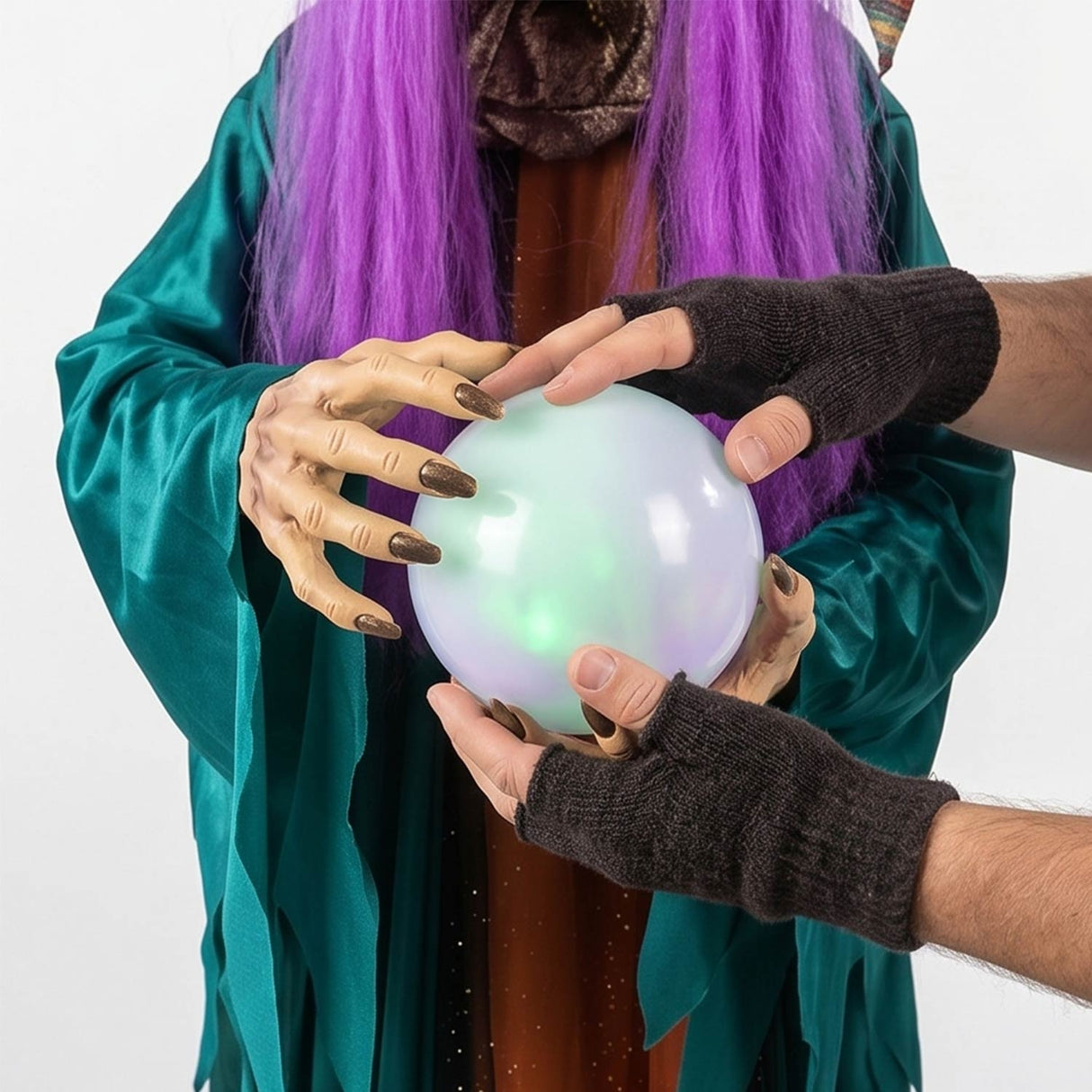 6 Ft Animated Standing Fortune Teller Witch Halloween Decoration