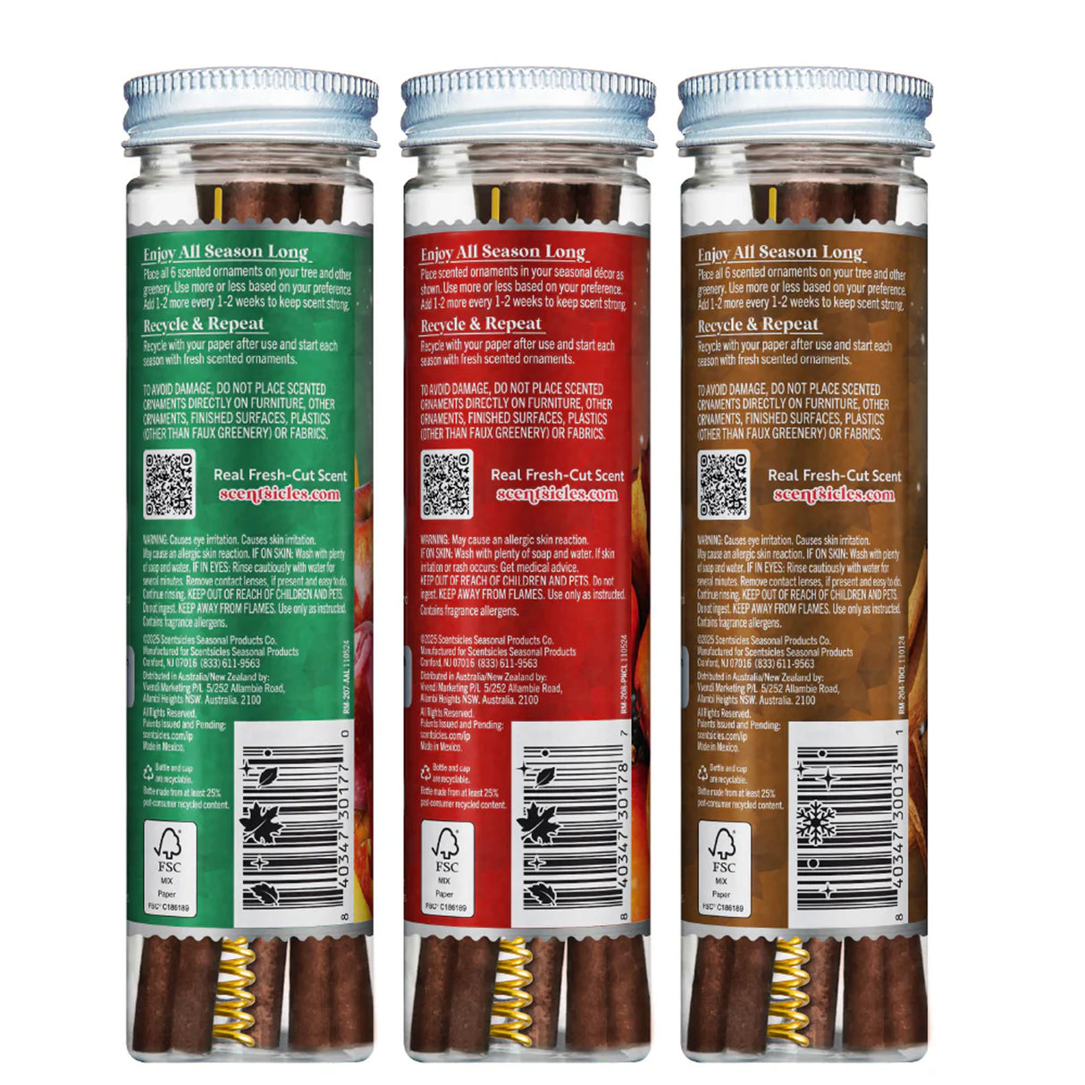 Scentsicles Autumn Apples Pumpkin Cider Cinnamon Scented Sticks 3 Pack