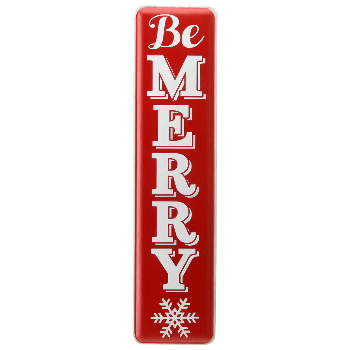31IN Be Merry Metal Holiday Wall Sign Vertical Decor