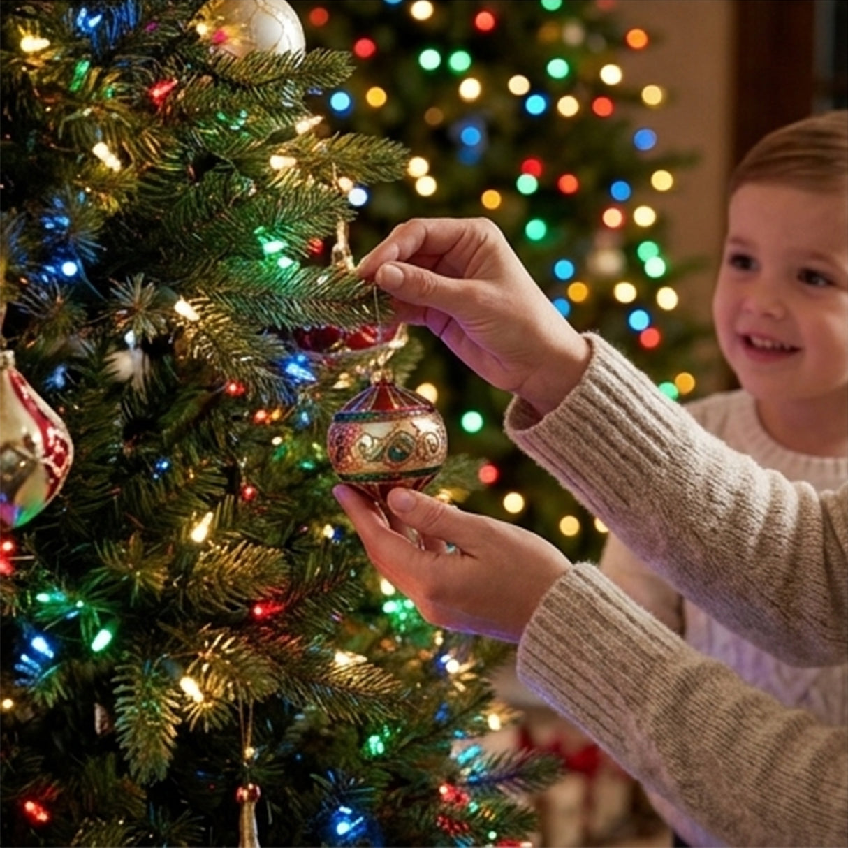 9ft Pre-Lit Dunhill Fir Christmas Tree with Multicolor & Clear Spectrum Lights