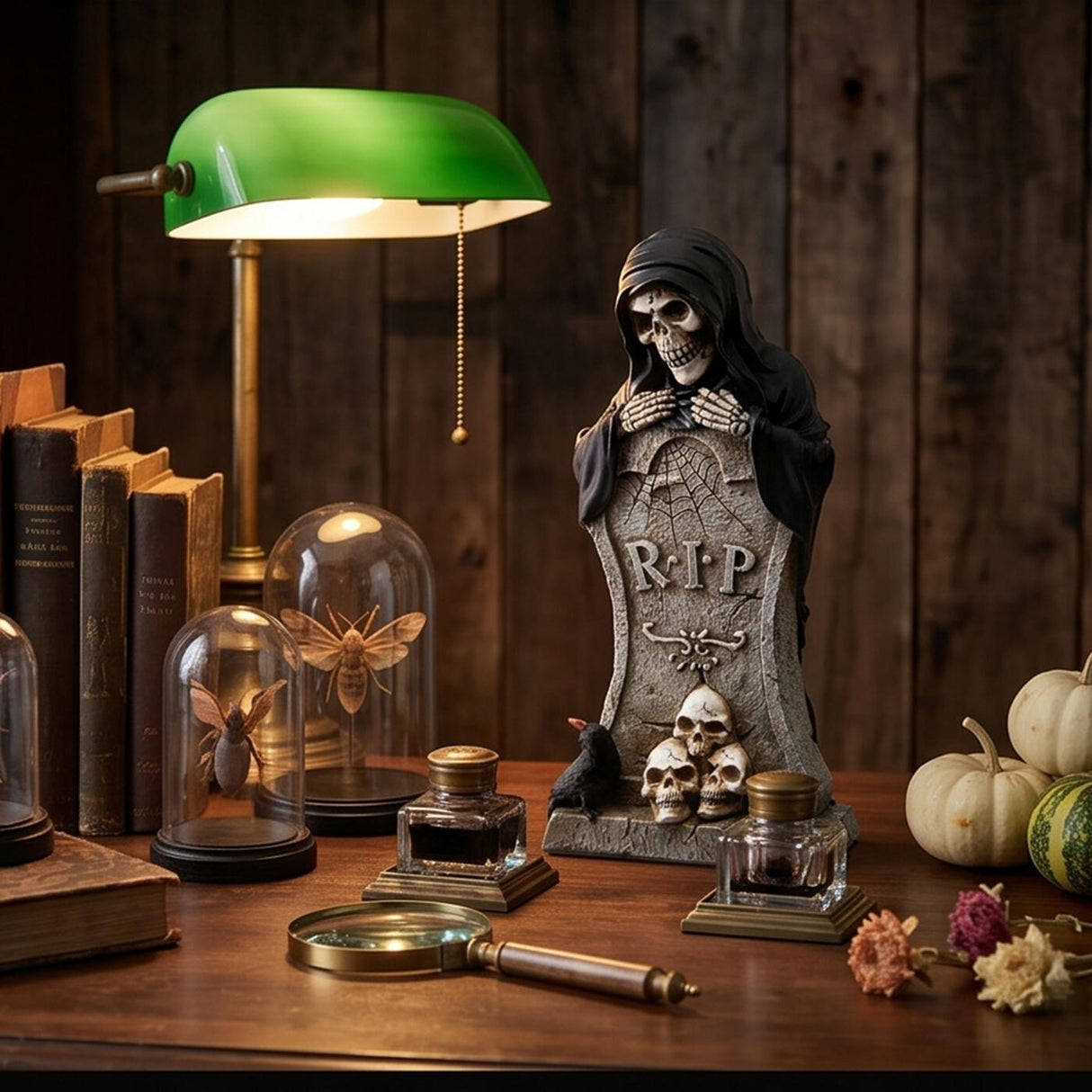 12 in. Halloween Skeleton Behind a Tombstone Decoration