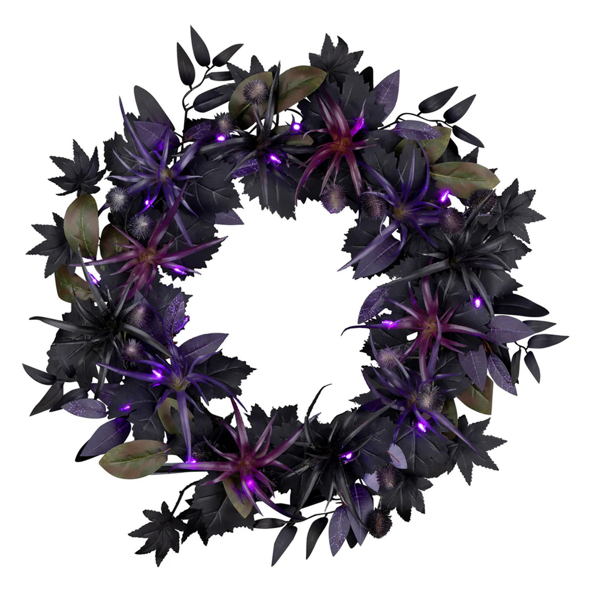 24 in. Halloween “Scare in the Air” Wreath with LED Lights