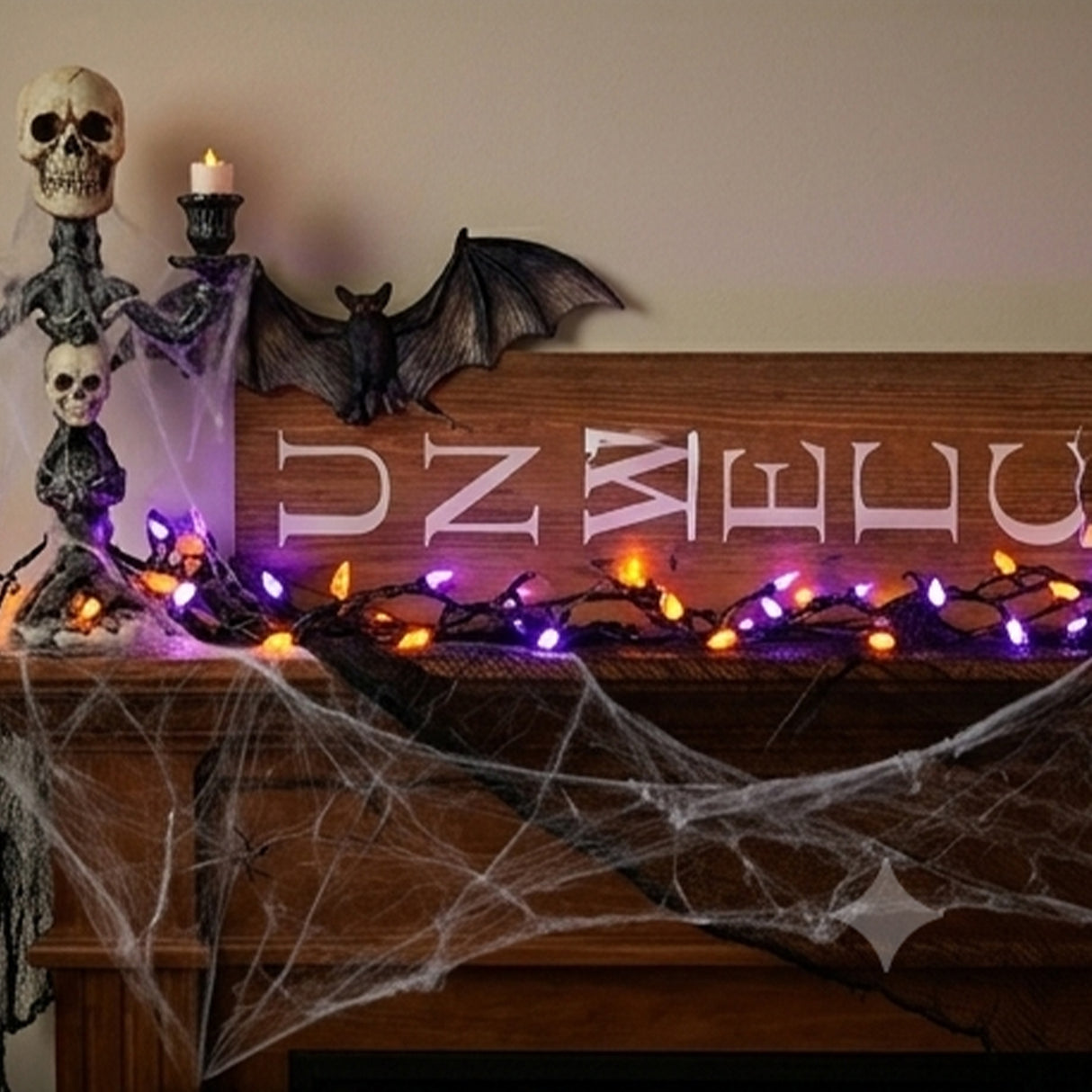 39 in Unwelcome Halloween Wooden Porch Hanging Sign Decor