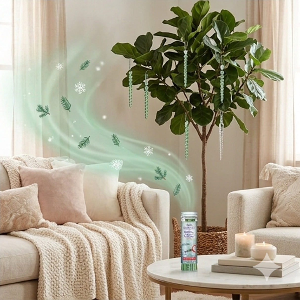 Scentsicles Glass Icicle Ornaments Icicles on Spruce Scented Stick Bundle 3 Pack