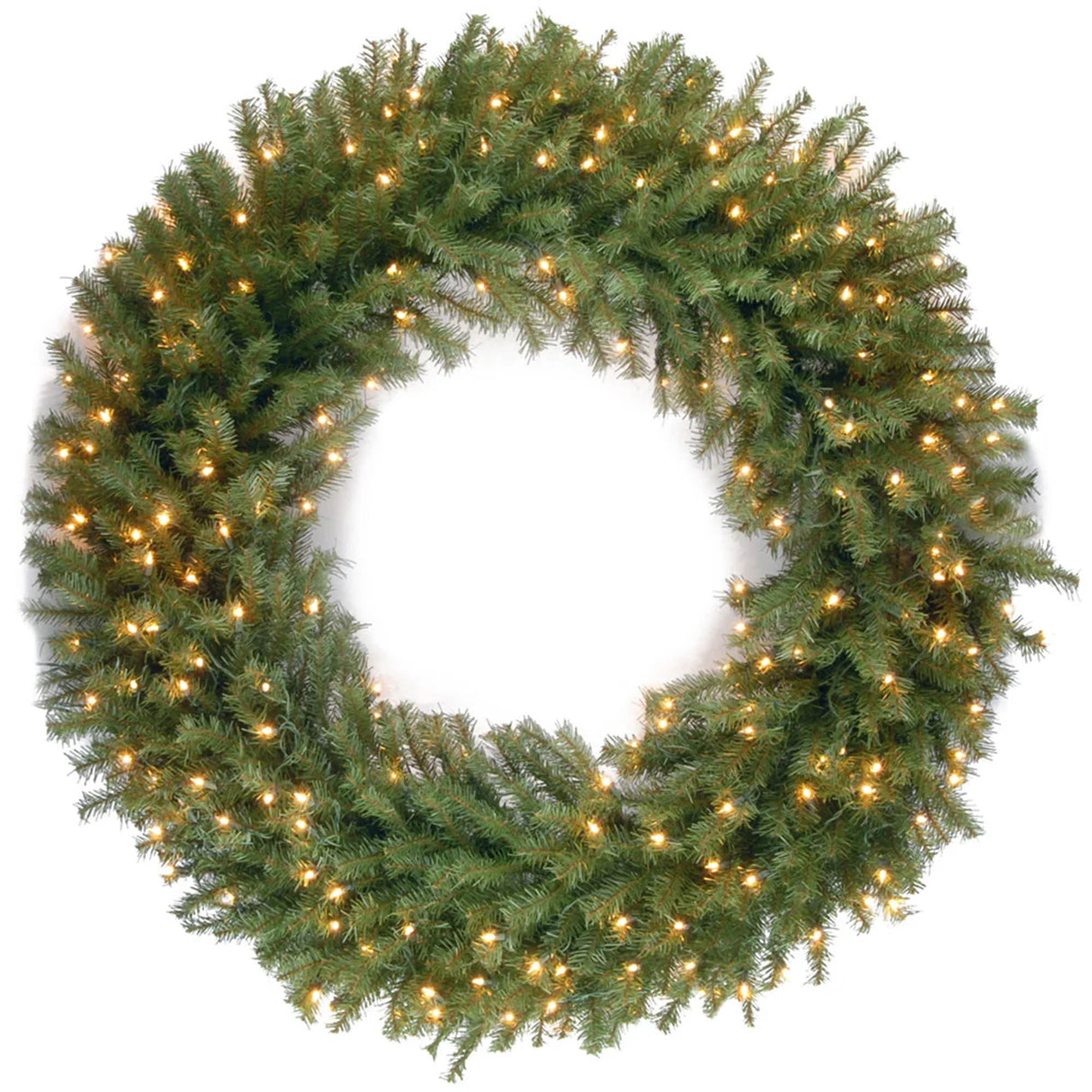 Pre-Lit 48 in. Norwood Fir Christmas Wreath with 300 Warm White LED Lights