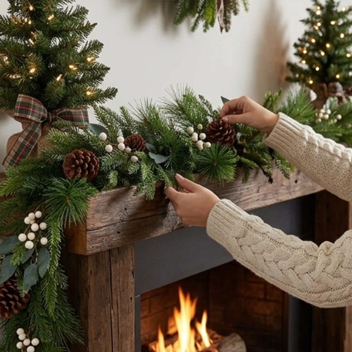 Inspired by Nature Garland, 6 Foot Decorative Christmas Garland