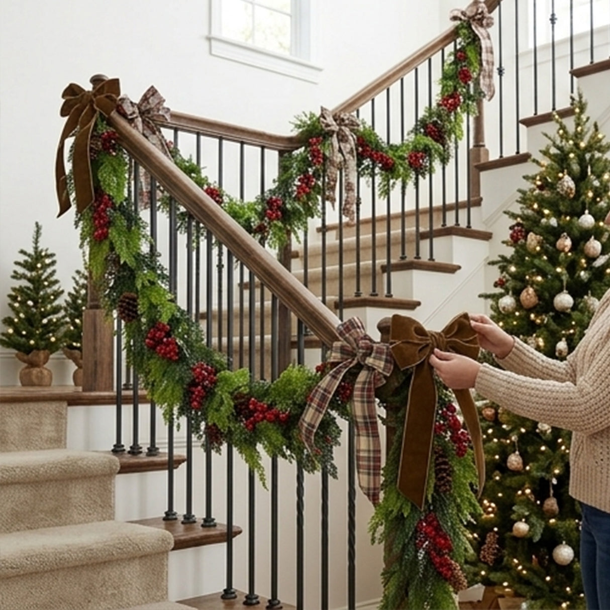 Christmas Joy Garland, 5 Foot Decorative Holiday Garland